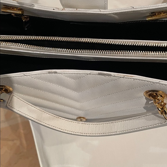 Yve saint Laurent white tote caviar - Picture 6 of 16